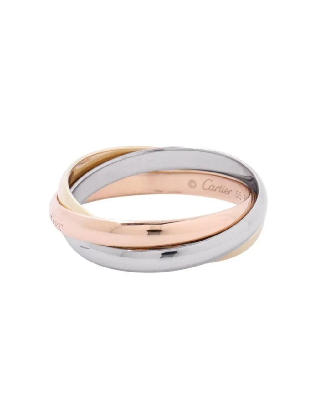Cartier Ring Trinity 18k Pink Gold 18k Yellow 18k White Small Model SM